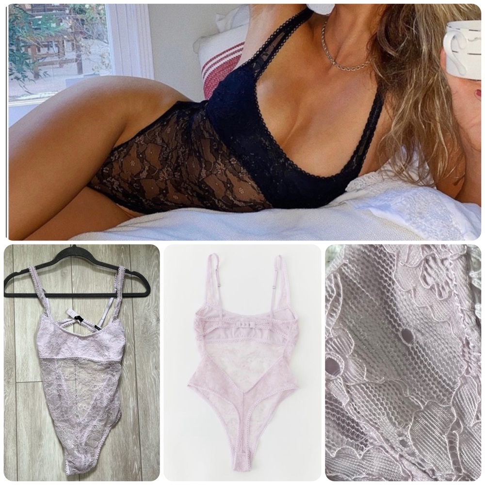 Urban Outfitters Out From Under Wishing Well‎ Lace Body Suit Tank Top Lingerie L